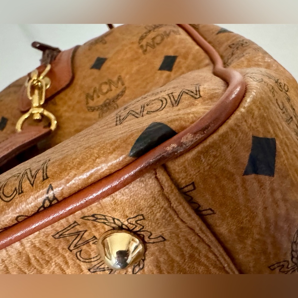 MCM VISETOS CONGNAC BOSTON BAG GOLF COLLECTON MADE IN GERMANY EUC COA INCLUDED - Picture 13 of 17